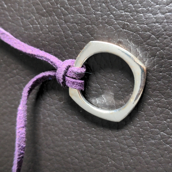 Purple Suede Choker Necklace - Picture 2 of 3